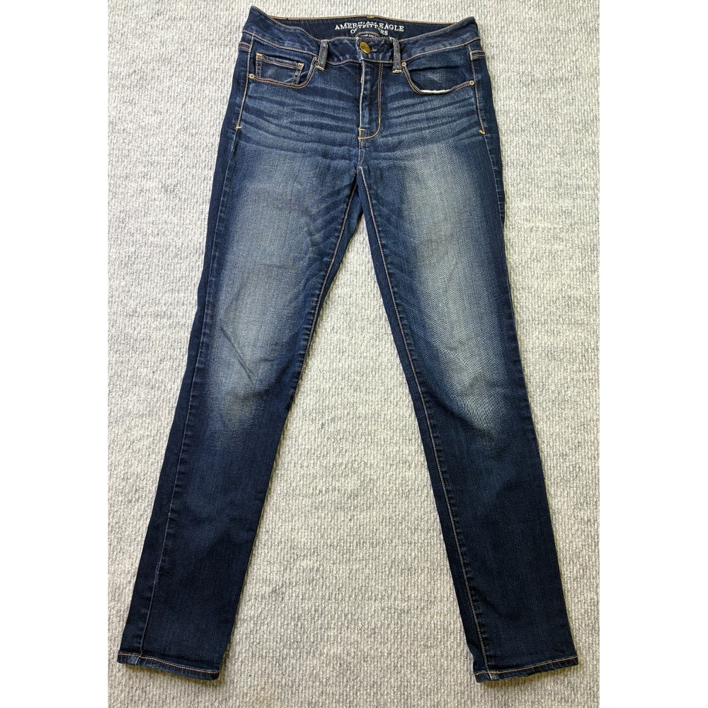 American Eagle Outfitters Womens 6 Regular Skinny Super Stretch Dark Wash Jeans